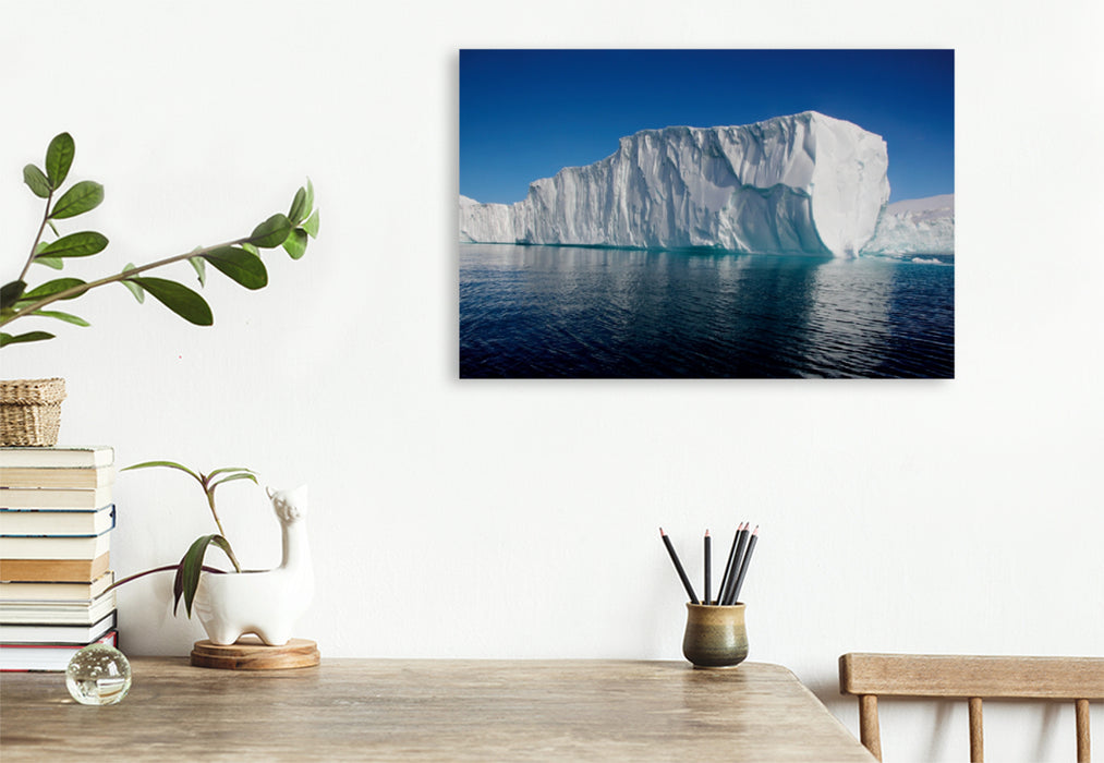 Toile textile premium Toile textile premium 120 cm x 80 cm à travers Iceberg devant Ilulissat 