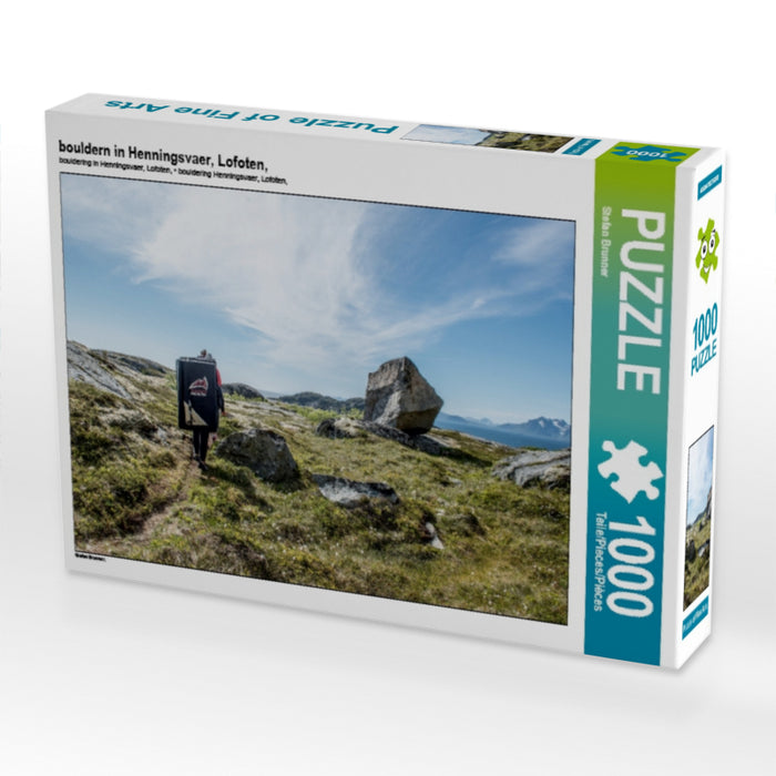 bouldern in Henningsvaer, Lofoten, 1000 Teile Puzzle quer - CALVENDO Foto-Puzzle'