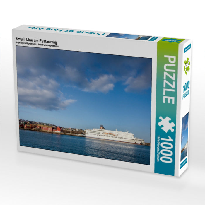 Smyril Line am Eystaravág 1000 Teile Puzzle quer - CALVENDO Foto-Puzzle'
