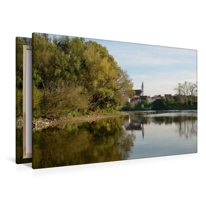 Premium Textil-Leinwand Die Donau bei Straubing
