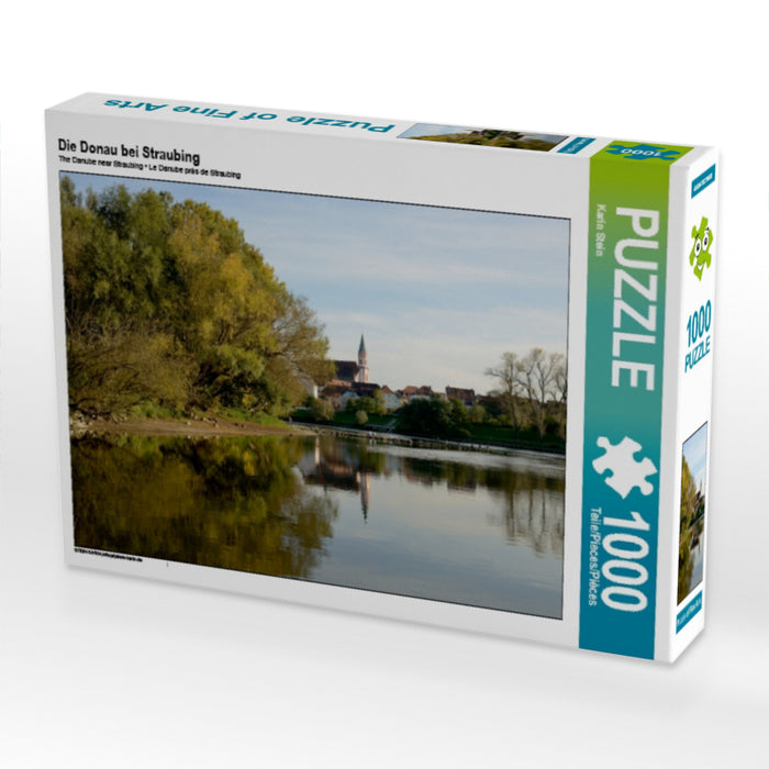 Die Donau bei Straubing 1000 Teile Puzzle quer - CALVENDO Foto-Puzzle'