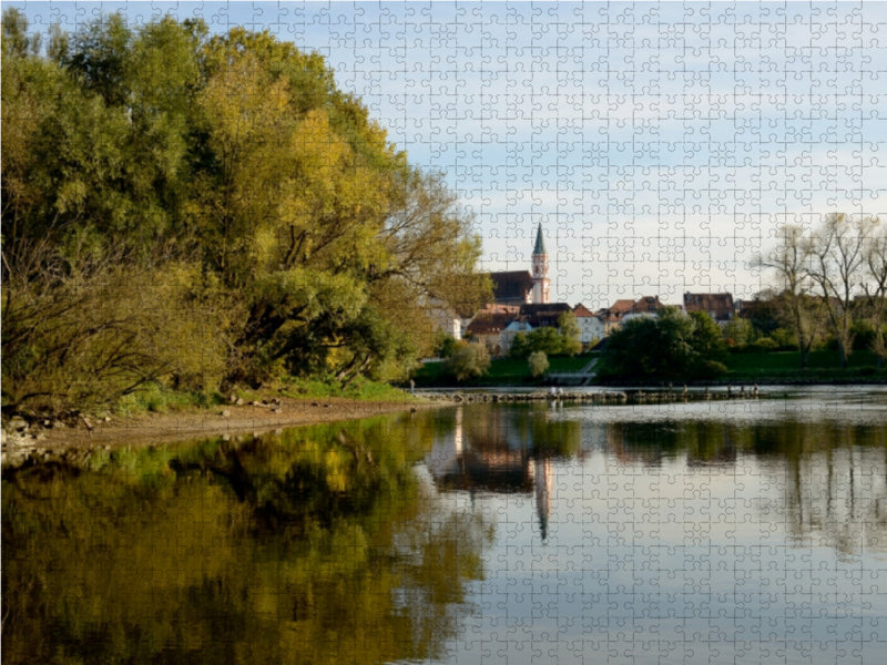 Die Donau bei Straubing 1000 Teile Puzzle quer - CALVENDO Foto-Puzzle'