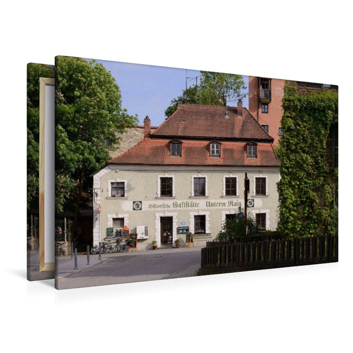 Premium Textil-Leinwand Historisches Gasthaus