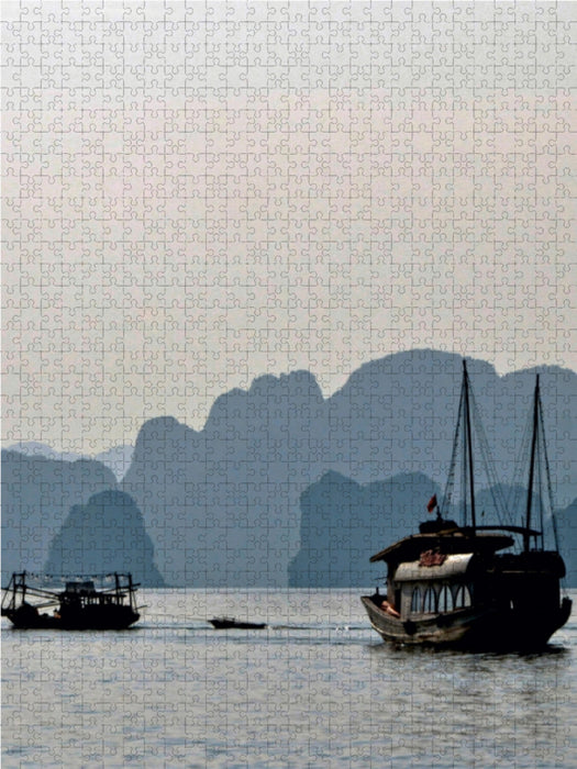 Ein Motiv aus dem Kalender Kreuzfahrt in der Ha Long Bucht in Vietnam 1000 Teile Puzzle hoch - CALVENDO Foto-Puzzle'