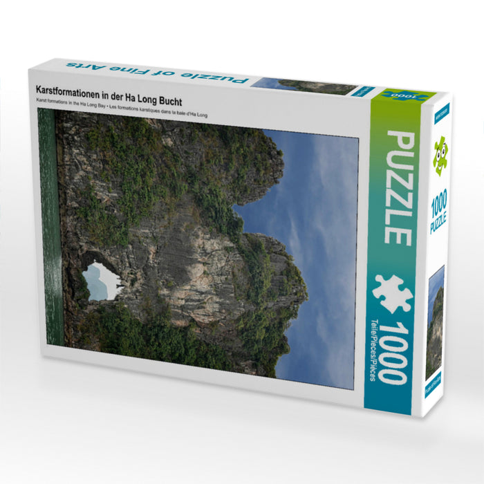 Karstformationen in der Ha Long Bucht 1000 Teile Puzzle hoch - CALVENDO Foto-Puzzle'