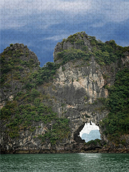 Karstformationen in der Ha Long Bucht 1000 Teile Puzzle hoch - CALVENDO Foto-Puzzle'