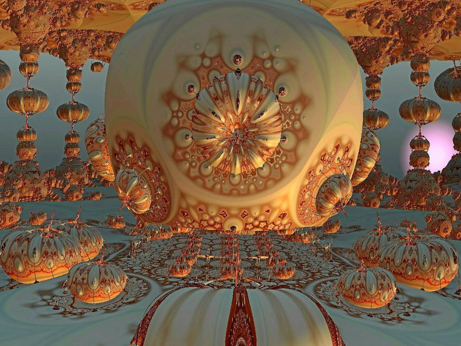 Sonnenuntergang in der Pumpkin-Siedlung Beta Octantis - CALVENDO Foto-Puzzle'