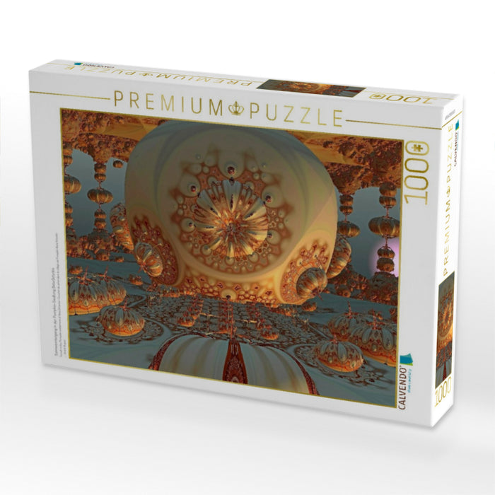 Sonnenuntergang in der Pumpkin-Siedlung Beta Octantis - CALVENDO Foto-Puzzle'