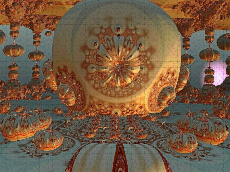 Sonnenuntergang in der Pumpkin-Siedlung Beta Octantis - CALVENDO Foto-Puzzle'