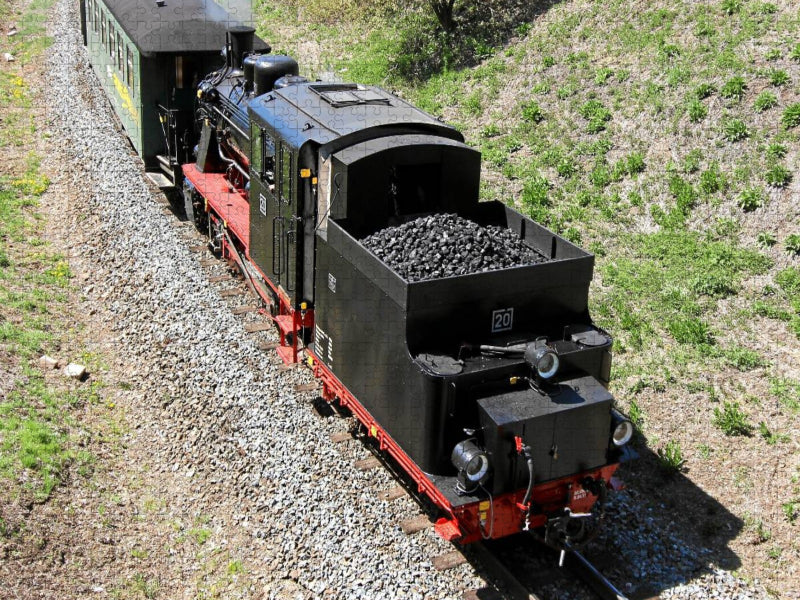 Lok Nr. 20 der Mansfelder Bergwerksbahn am Fichtelberg - CALVENDO Foto-Puzzle'