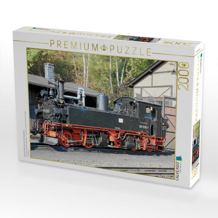 Sächsische IV K auf der Preßnitztalbahn - CALVENDO Foto-Puzzle'