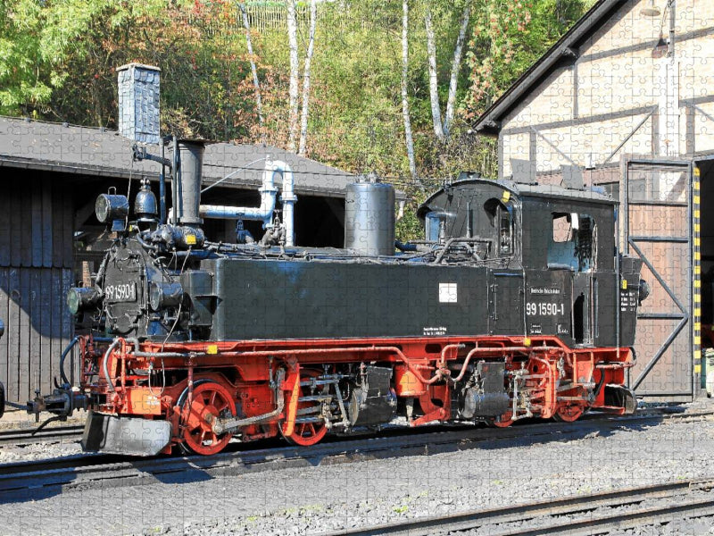 Sächsische IV K auf der Preßnitztalbahn - CALVENDO Foto-Puzzle'