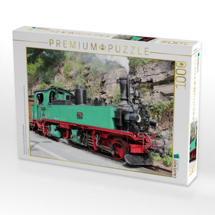 Traditionslok sä. IV K auf der Weißeritztalbahn - CALVENDO Foto-Puzzle'