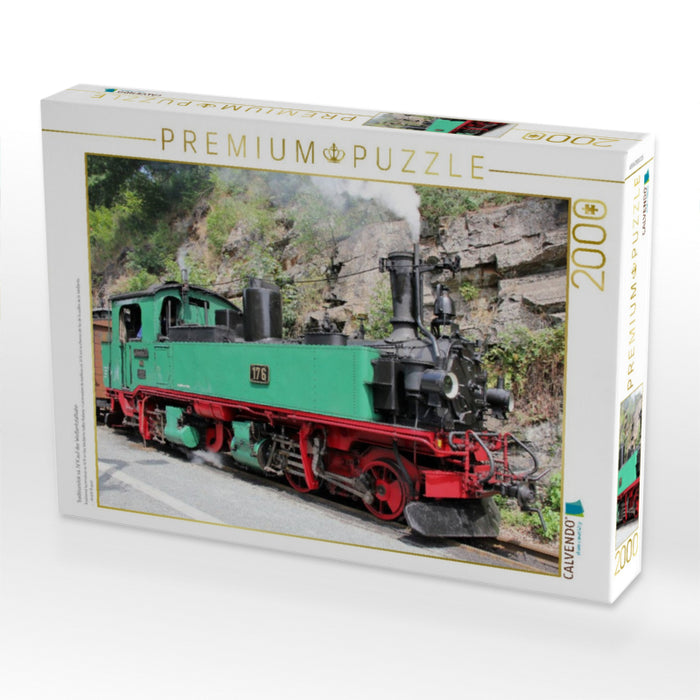 Traditionslok sä. IV K auf der Weißeritztalbahn - CALVENDO Foto-Puzzle'