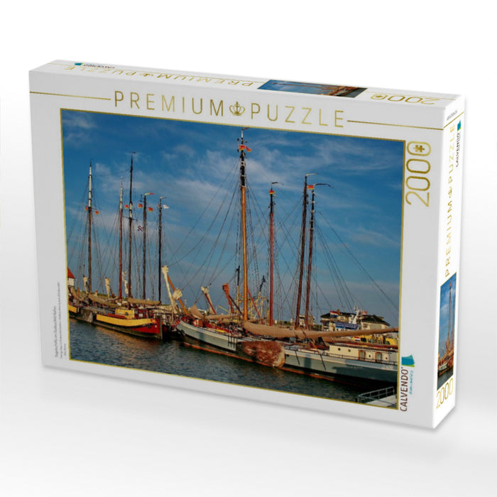 Segelschiffe im Oudeschild Hafen - CALVENDO Foto-Puzzle'