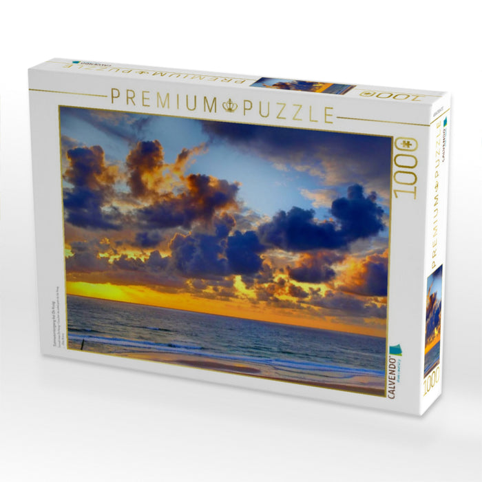 Sonnenuntergang bei De Koog - CALVENDO Foto-Puzzle'