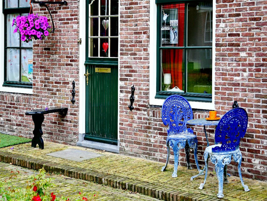Stühle in blau - CALVENDO Foto-Puzzle'