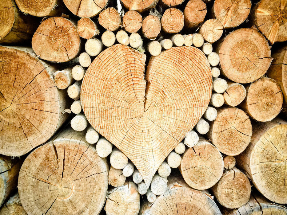 Herz Holzmaserung - CALVENDO Foto-Puzzle'