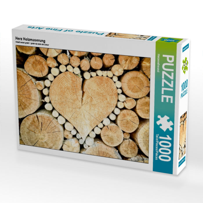 Heart wood grain - CALVENDO photo puzzle 