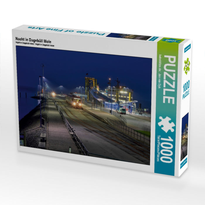 Nacht in Dagebüll Mole 1000 Teile Puzzle quer - CALVENDO Foto-Puzzle'