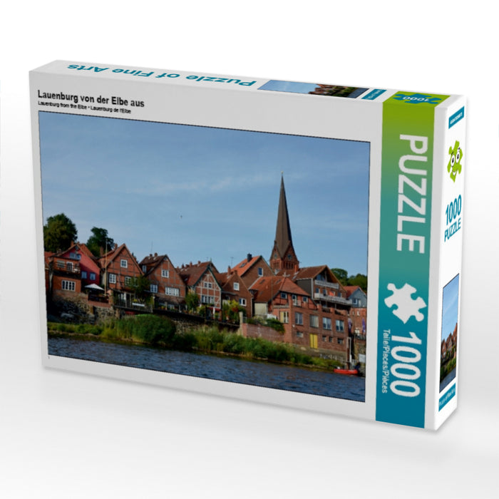 Lauenburg von der Elbe aus 1000 Teile Puzzle quer - CALVENDO Foto-Puzzle'