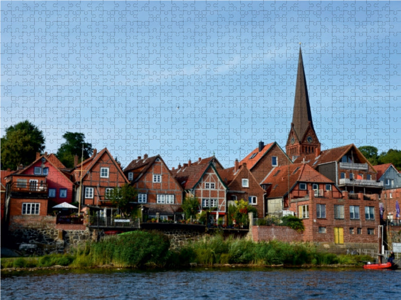 Lauenburg von der Elbe aus 1000 Teile Puzzle quer - CALVENDO Foto-Puzzle'