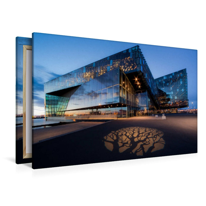 Premium Textil-Leinwand Konzerthaus Harpa