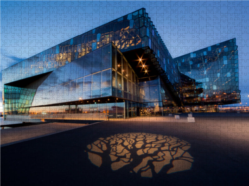 Konzerthaus Harpa 1000 Teile Puzzle quer - CALVENDO Foto-Puzzle'