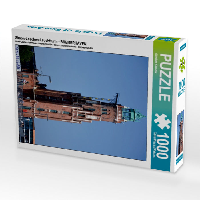 Simon-Loschen-Leuchtturm - BREMERHAVEN 1000 Teile Puzzle hoch - CALVENDO Foto-Puzzle'