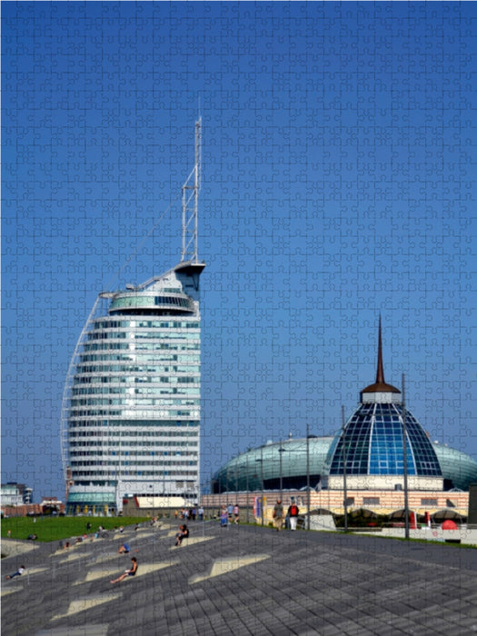 Deichpromenade - BREMERHAVEN 1000 Teile Puzzle hoch - CALVENDO Foto-Puzzle'