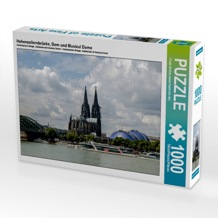 Hohenzollernbrücke, Dom und Musical Dome 1000 Teile Puzzle quer - CALVENDO Foto-Puzzle'