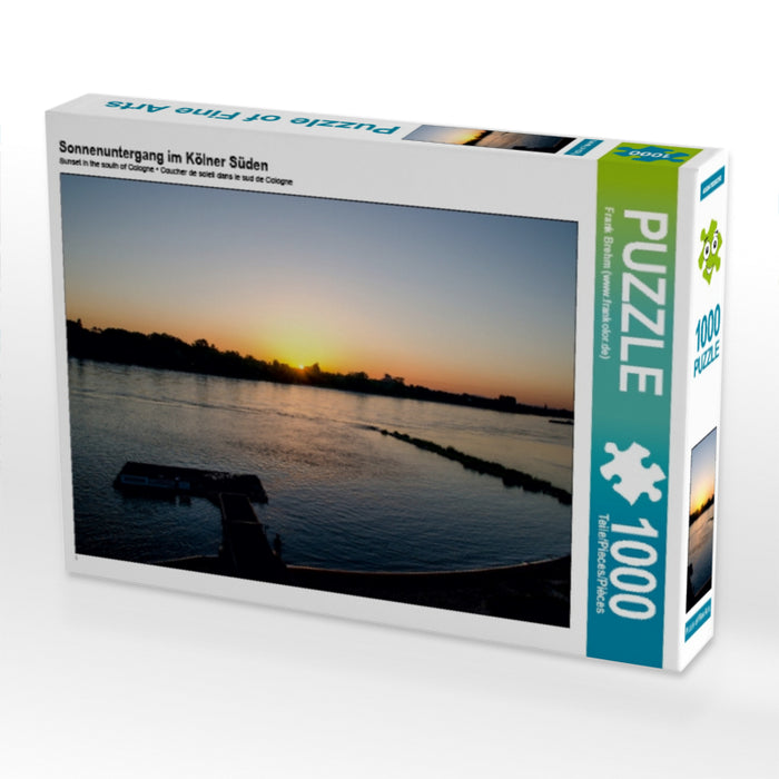 Sonnenuntergang im Kölner Süden 1000 Teile Puzzle quer - CALVENDO Foto-Puzzle'