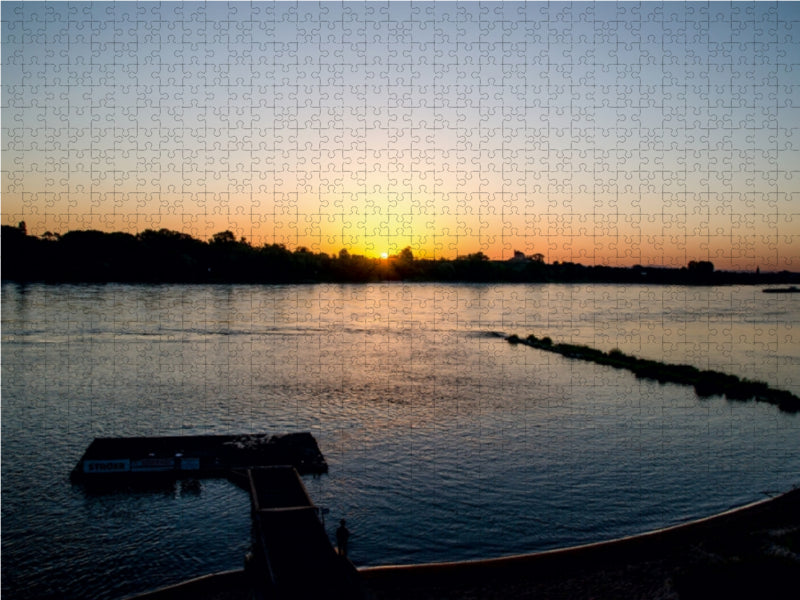 Sonnenuntergang im Kölner Süden 1000 Teile Puzzle quer - CALVENDO Foto-Puzzle'