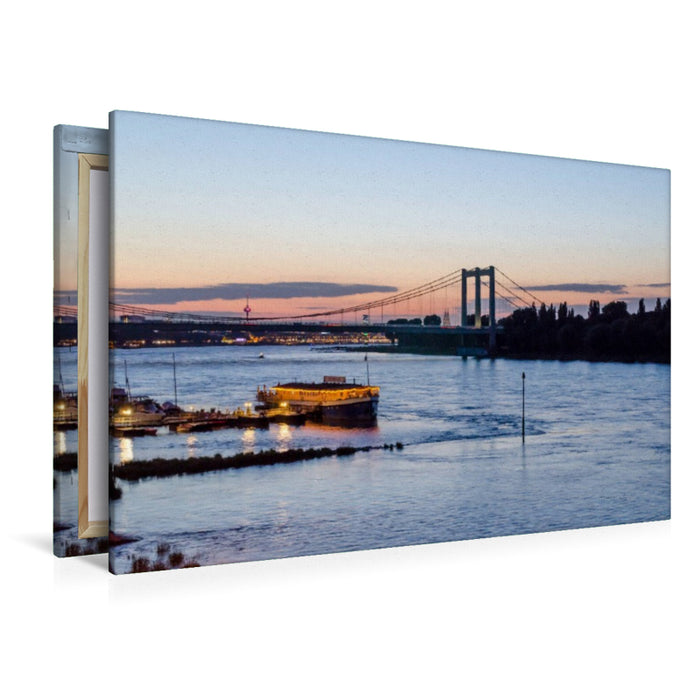 Premium Textil-Leinwand Abenddämmerung bei Rodenkirchen