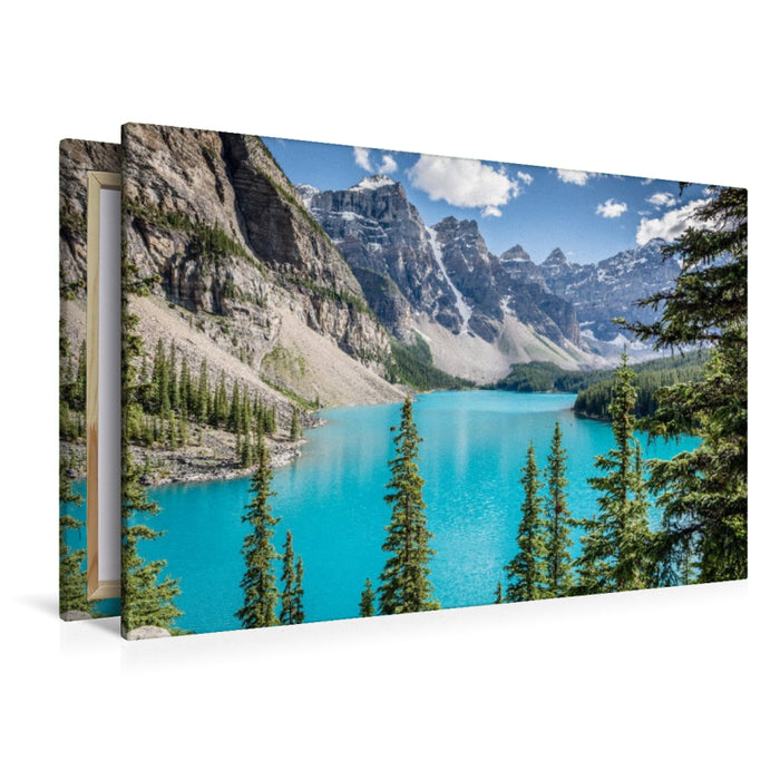 Premium Textil-Leinwand Moraine Lake