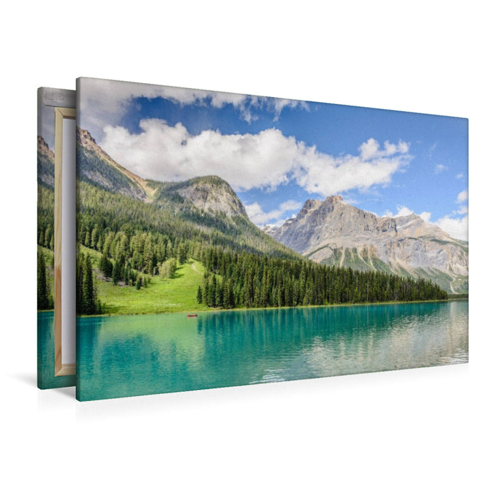 Premium Textil-Leinwand Blick über den Emerald Lake