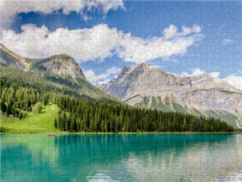 Blick über den Emerald Lake 1000 Teile Puzzle quer - CALVENDO Foto-Puzzle'
