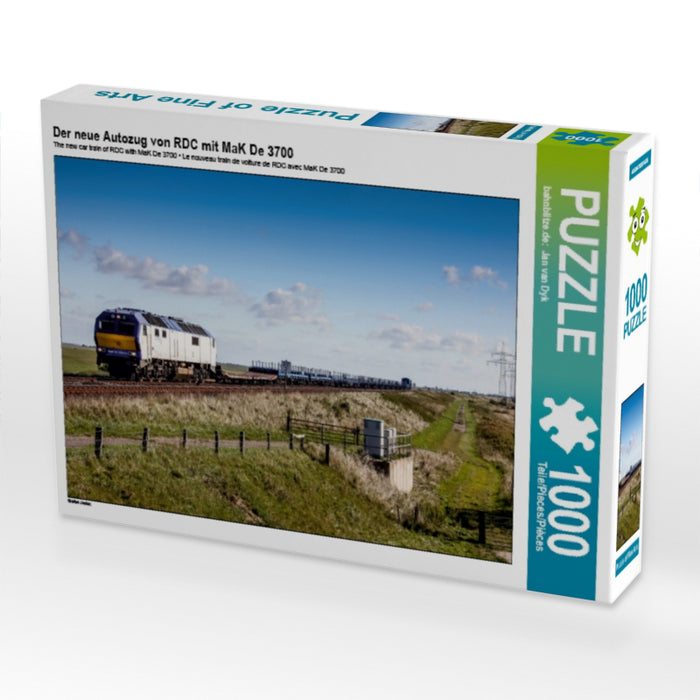 Der neue Autozug von RDC mit MaK De 3700 1000 Teile Puzzle quer - CALVENDO Foto-Puzzle'
