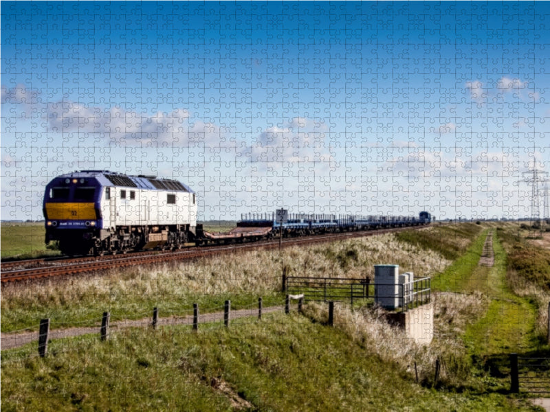 Der neue Autozug von RDC mit MaK De 3700 1000 Teile Puzzle quer - CALVENDO Foto-Puzzle'
