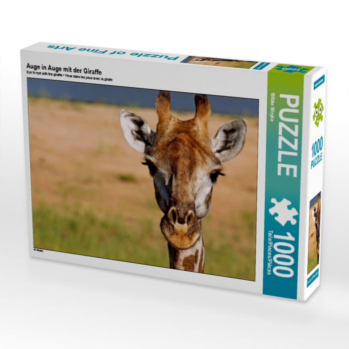 Auge in Auge mit der Giraffe 1000 Teile Puzzle quer - CALVENDO Foto-Puzzle'