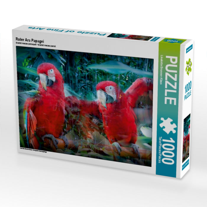 Perroquet ara rouge - Puzzle photo CALVENDO 