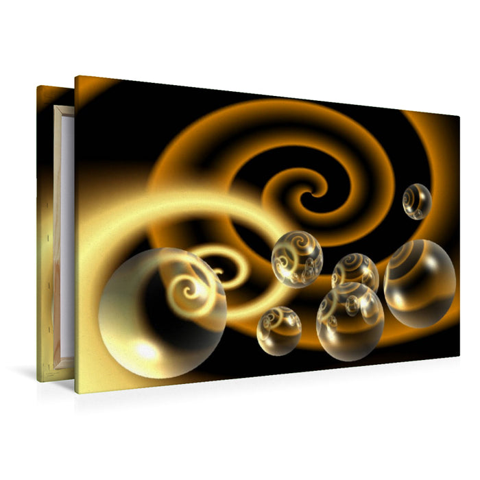 Premium Textil-Leinwand Die goldene Spirale