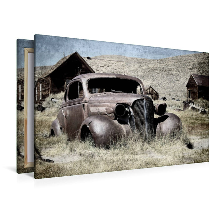 Premium Textil-Leinwand Bodie - Historisches Autowrack