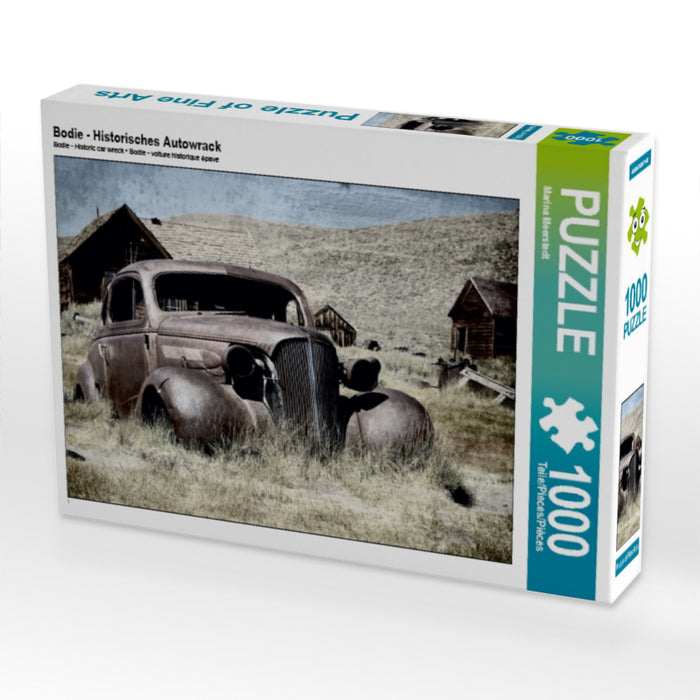 Bodie - Historisches Autowrack 1000 Teile Puzzle quer - CALVENDO Foto-Puzzle'