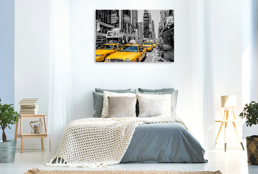 Premium Textil-Leinwand Premium Textil-Leinwand 120 cm x 80 cm quer New York Taxis