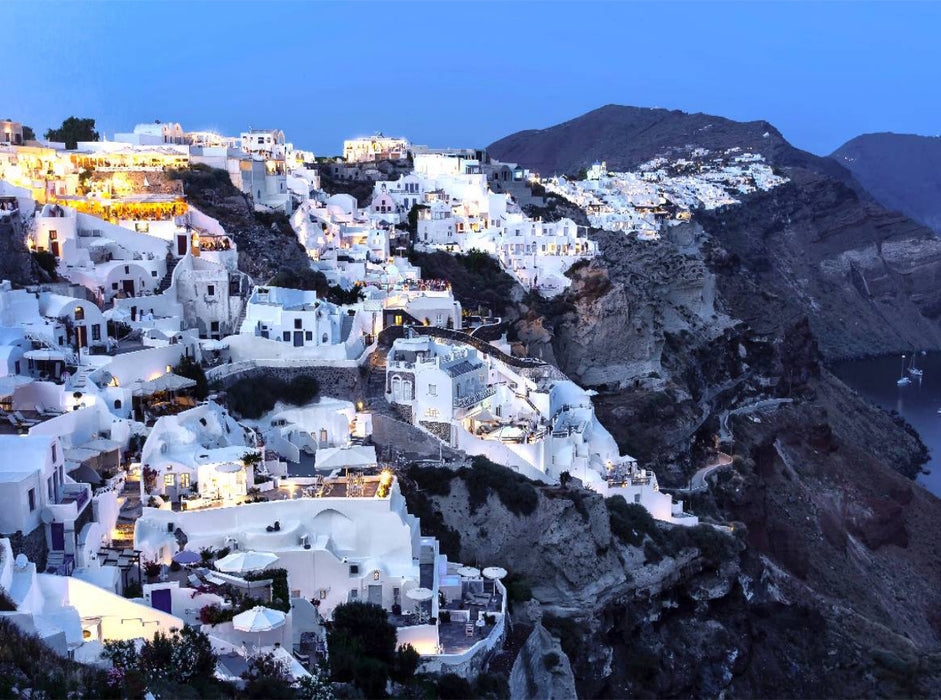 Oia zur blauen Stunde - CALVENDO Foto-Puzzle'