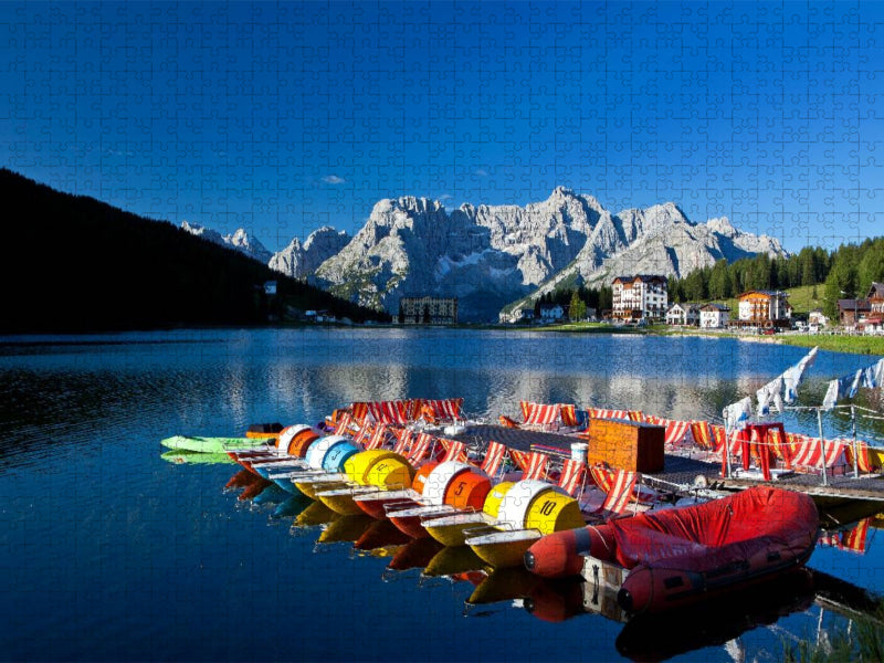 Boote am Misurinasee - CALVENDO Foto-Puzzle'