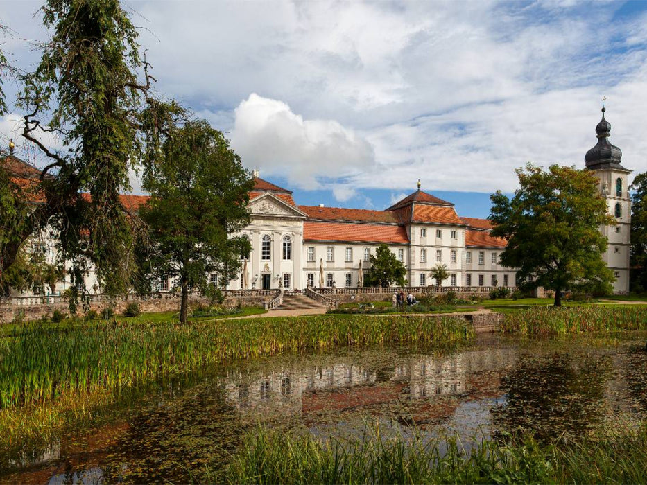 Seitenansicht des Schlosses mit Terrasse - CALVENDO Foto-Puzzle'