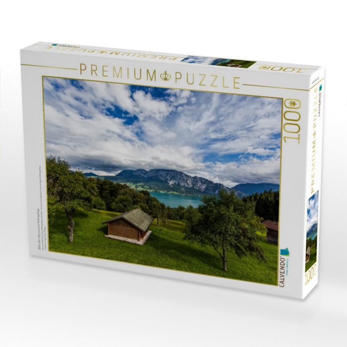 Blick über Attersee aufs Höllengebirge - CALVENDO Foto-Puzzle'