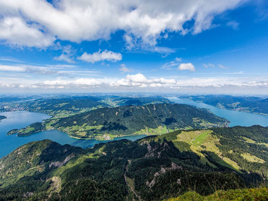 Mondsee und Attersee von der Schafbergspitze aus gesehen - CALVENDO Foto-Puzzle'